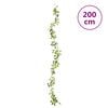 vidaXL Blomsterkranser 6 stk hvit 200 cm