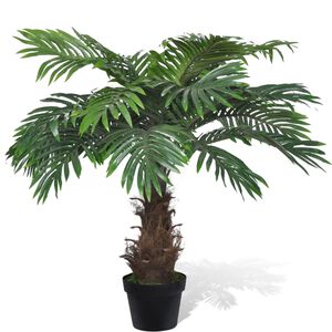 vidaXL Naturtro kunstig konglepalme med potte 80 cm