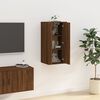 vidaXL Vegghengt TV-benk brun eik 40x34,5x80 cm