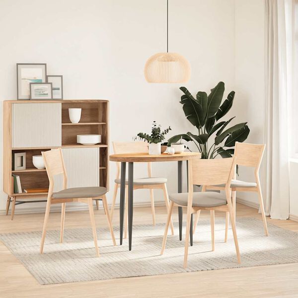 vidaXL Bordplate 80x40x4 cm oval heltre eik