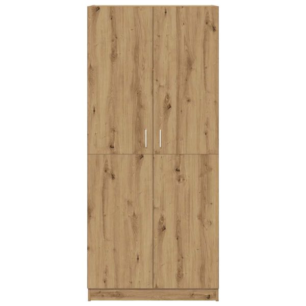 vidaXL Garderobe artisan eik 90x52x200 cm konstruert tre