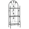 vidaXL Plantestativ 3 etasjer svart 52x28x128 cm jern