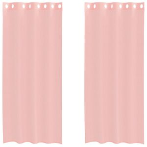 vidaXL Voilegardiner med grommets 2 stk rosa 140x245 cm