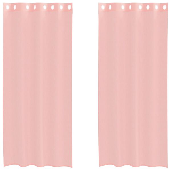 vidaXL Voilegardiner med grommets 2 stk rosa 140x245 cm