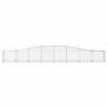 vidaXL Gabionkurver buede 10 stk 400x50x40/60 cm galvanisert jern