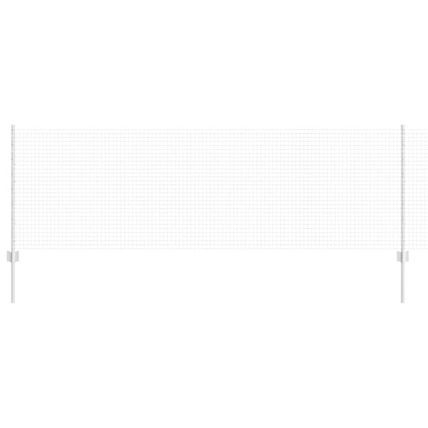 vidaXL Gjerde med stolpe s&oslash;lv 0,8 x 25 m St&aring;l