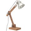 vidaXL Industriell bordlampe s&oslash;lv rund 58x18x90 cm E27