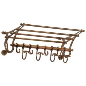 vidaXL Bagasjehylle med kleshengere veggmontert aluminium