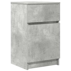 vidaXL Nattbord betonggr&aring; 39x35x65 cm konstruert tre