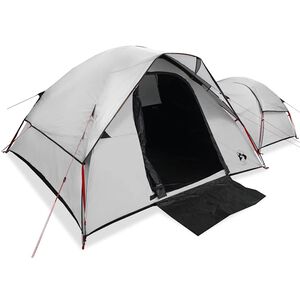 vidaXL Campingtelt for 5 personer hvit blendingsstoff vanntett