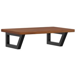 vidaXL Servanthylle veggmontert stål og heltre eik