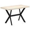 vidaXL Spisebord 120x60x75 cm heltre mango hvit