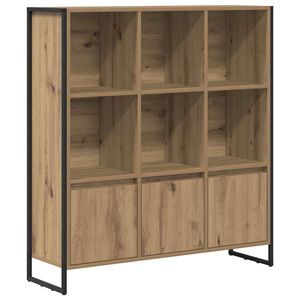 vidaXL Bokskap 99,5 x 30 x 108 cm Konstruert tre Kunstnerisk Eik