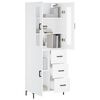 vidaXL Highboard hvit 69,5x34x180 cm konstruert tre