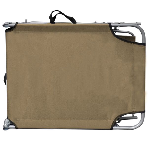 vidaXL Sammenleggbar solseng med baldakin gr&aring;brun aluminium