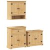 vidaXL Baderomsskap 3 stk Corona heltre furu