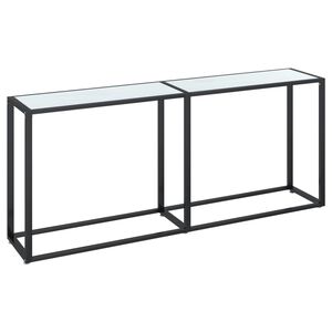 vidaXL Konsollbord hvit marmor 180x35x75,5 cm herdet glass