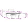 vidaXL Sengestamme Hvit 208.6 x 157.6 x 69.4 cm Massiv furu