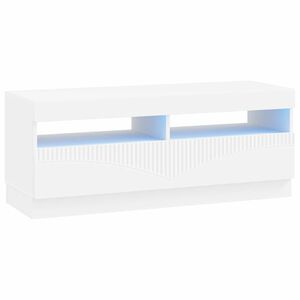 vidaXL LED TV-skap Hvit Konstruert tre