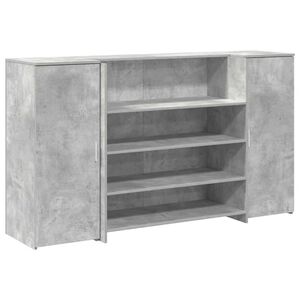 vidaXL Resepsjonspult betonggr&aring; 180x50x103,5 cm konstruert tre