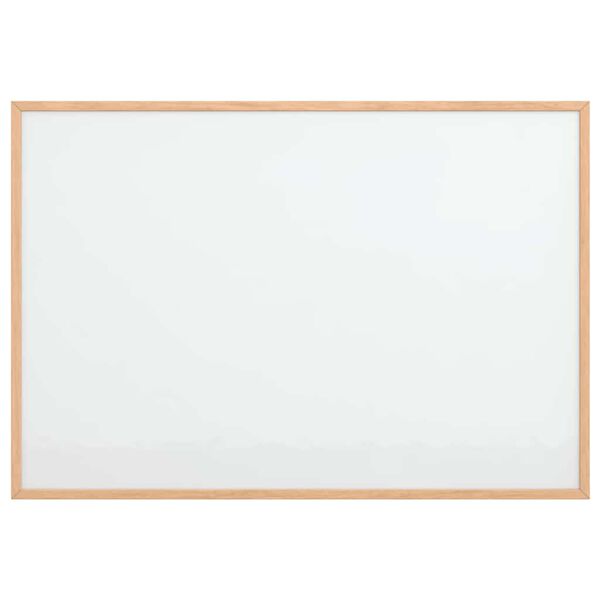vidaXL Magnetisk whiteboardtavle med ramme i heltre furu 80x55 cm