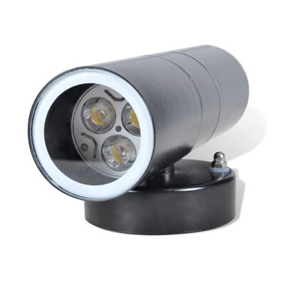 LED Vegglampe egnet for Utendørs & Innendørs bruk GU 10 Svart