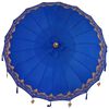vidaXL Balinesisk Parasol 260 Bl&aring; 180-190 cm Bomull og solid tre