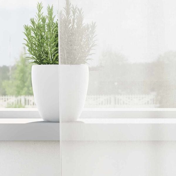 vidaXL Voilegardiner med hemper 2 stk hvit 140x175 cm