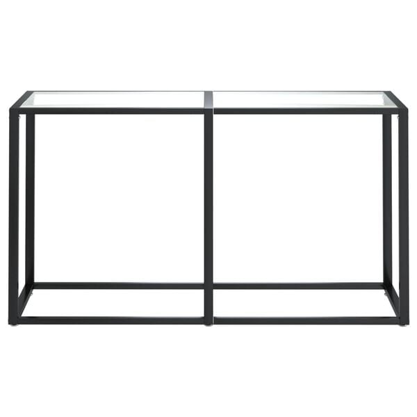 vidaXL Konsollbord gjennomsiktig 140x35x75,5 cm herdet glass