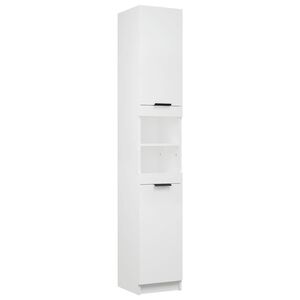 vidaXL Baderomsskap hvit 32x34x188,5 cm konstruert tre