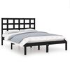 vidaXL Sengeramme svart heltre 120x190 cm Small Double