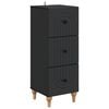 vidaXL Skuffeskap Svart 33 x 34,5 x 90 cm Konstruert tre