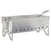 vidaXL Camping b&aring;lplass 42 x 22 x 18 cm Rustfritt st&aring;l S&oslash;lv