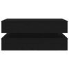 vidaXL Salongbord med LED-lys svart eik 90x50x40 cm