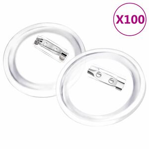 vidaXL Buttonssett med n&aring;l 100 sett akryl 58 mm