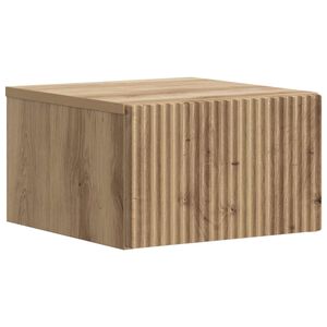 vidaXL Vegghengt Nattbord Artisan eik 33 x 34,5 x 20 cm Konstruert tre