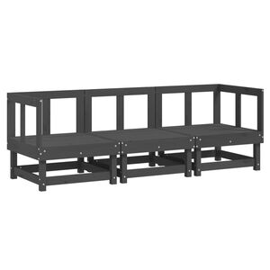 vidaXL Hagesofagruppe 3 deler gr&aring; heltre furu