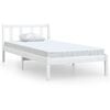 vidaXL Sengeramme hvit heltre furu 90x190 cm Single