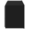 vidaXL Vegghengt TV-benk med LED svart 80x35x41 cm