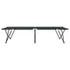 vidaXL Sammenleggbar camping seng Svart 206 x 76 x 74 cm