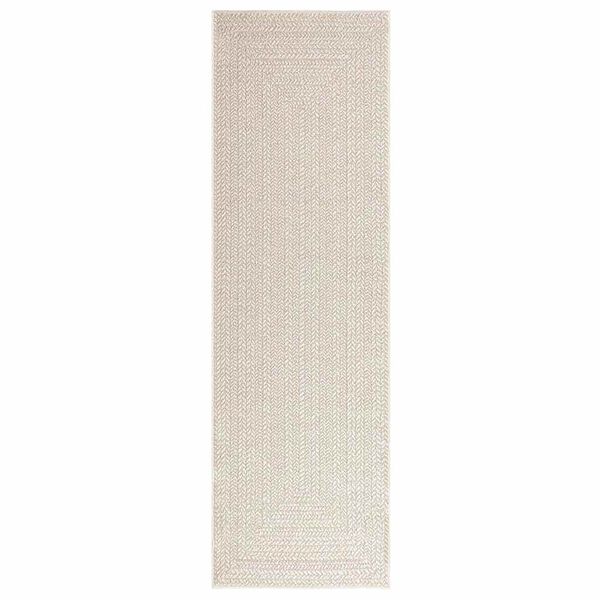 vidaXL Teppe ZIZUR kremhvit 80x250 cm jute-utseende innend&oslash;rs&utend&oslash;rs