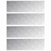 vidaXL Trinn 4 stk. 100 x 30 cm s&oslash;lv Aluminium Rektangul&aelig;r