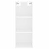 vidaXL Highboard hvit 34,5x34x180 cm konstruert tre