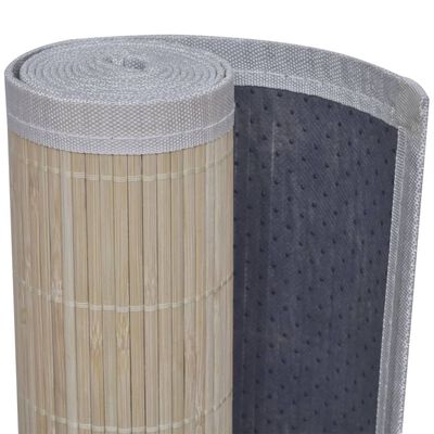 vidaXL Tepper i naturlig bambus rektangulær 4 stk 120x180 cm