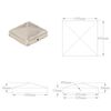 vidaXL Gjerdestolpehatter pyramide 6 stk rustfritt st&aring;l 101x101 mm