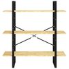 vidaXL Bokhylle 3 nivåer 100x30x105 cm heltre furu