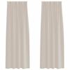 vidaXL Voile Gardin 2 stk. sand 245 x 140 cm Polyester