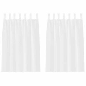 vidaXL Voile Gardin med gardiner 2 pcs Hvit 140 x 140 cm Polyester