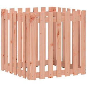 vidaXL Plantekasse med gjerdedesign 70x70x70 cm heltre douglasgran