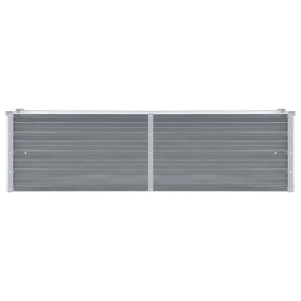 vidaXL H&oslash;ybed galvanisert st&aring;l 160x40x45 cm gr&aring;